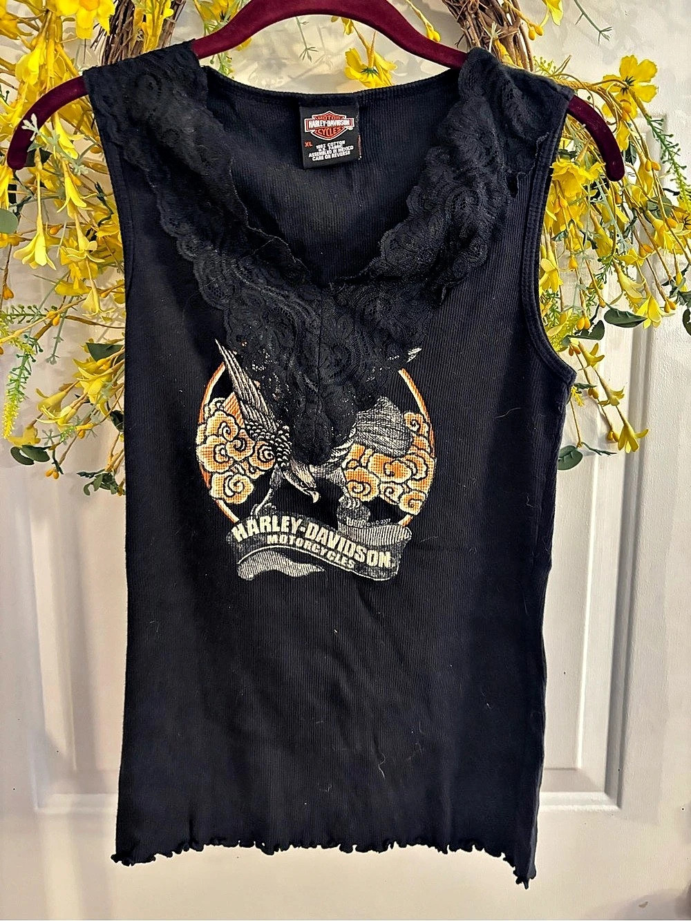 Harley-Davidson Harley Graphic 2 Tank Top Black & Orange Size XL